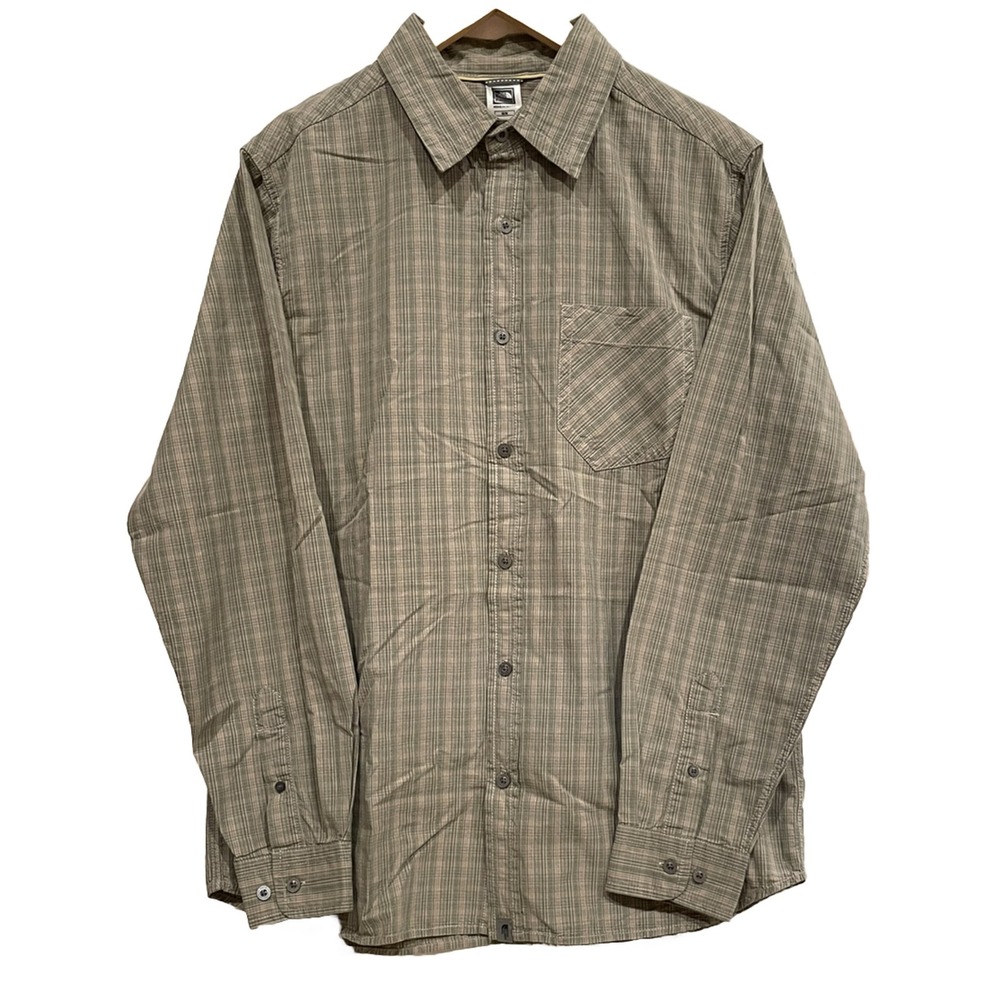 The North Face A5 Series Men's Long Sleeve Plaid Button Down Beige Green Size M - Picture 1 of 15